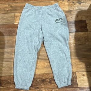 Pacific Sunwear Gray Sweatpants Elastic Cuffs